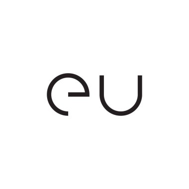 eu ilk harf vektör logo simgesi