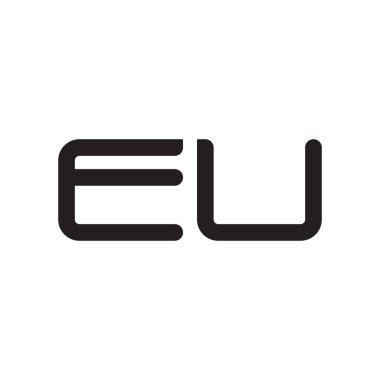 eu ilk harf vektör logo simgesi