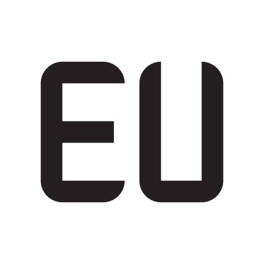 eu ilk harf vektör logo simgesi