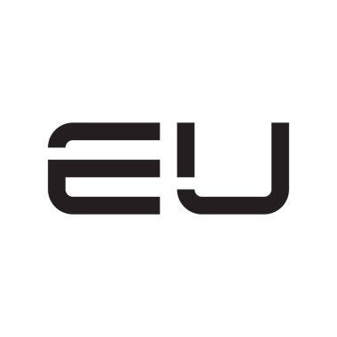 eu ilk harf vektör logo simgesi