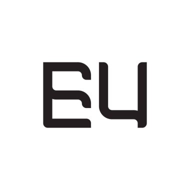 eu ilk harf vektör logo simgesi