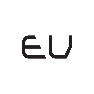 eu ilk harf vektör logo simgesi