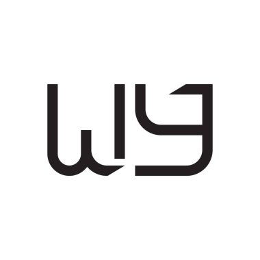 wy ilk harf vektör logo simgesi