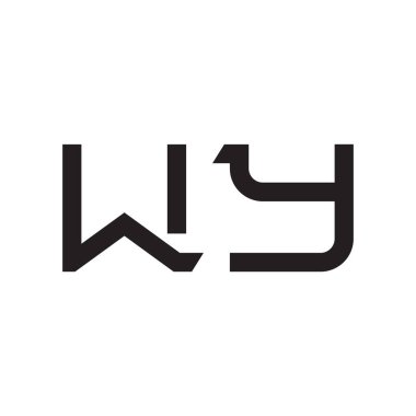 wy ilk harf vektör logo simgesi