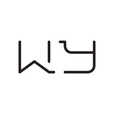 wy ilk harf vektör logo simgesi