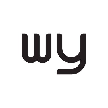 wy ilk harf vektör logo simgesi