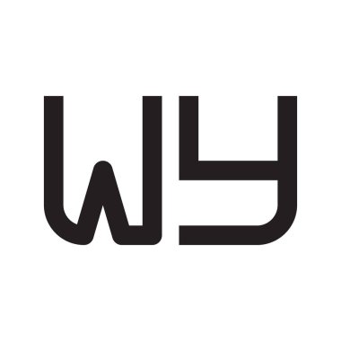 wy ilk harf vektör logo simgesi