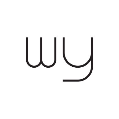 wy ilk harf vektör logo simgesi
