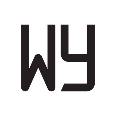 wy ilk harf vektör logo simgesi