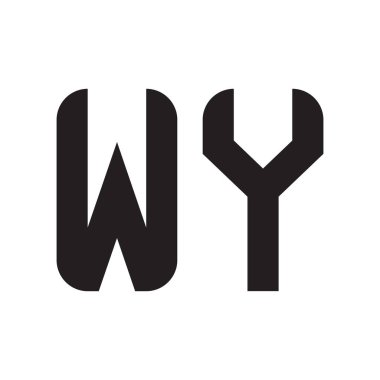wy ilk harf vektör logo simgesi