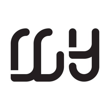wy ilk harf vektör logo simgesi
