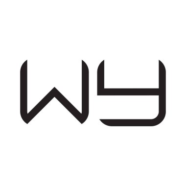 wy ilk harf vektör logo simgesi