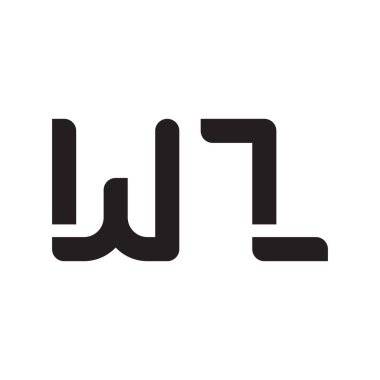 wz ilk harf vektör logo simgesi