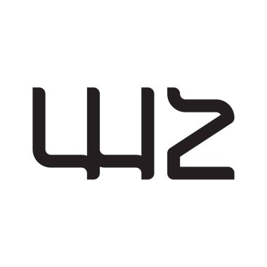 wz ilk harf vektör logo simgesi