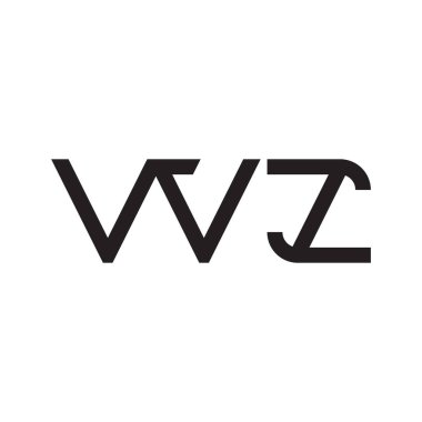 wz ilk harf vektör logo simgesi
