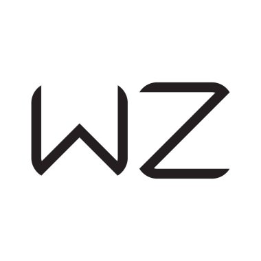 wz ilk harf vektör logo simgesi