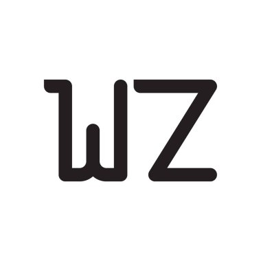 wz ilk harf vektör logo simgesi