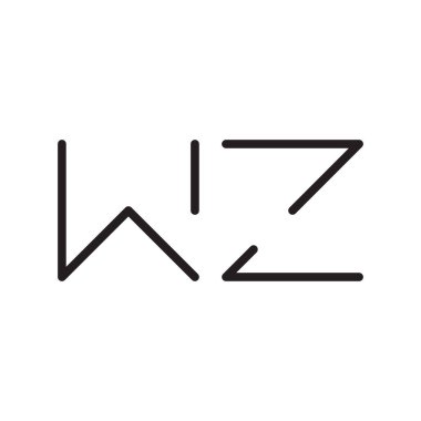 wz ilk harf vektör logo simgesi