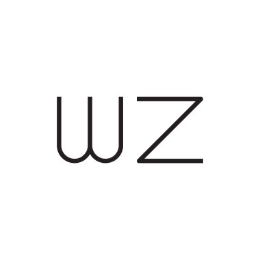 wz ilk harf vektör logo simgesi