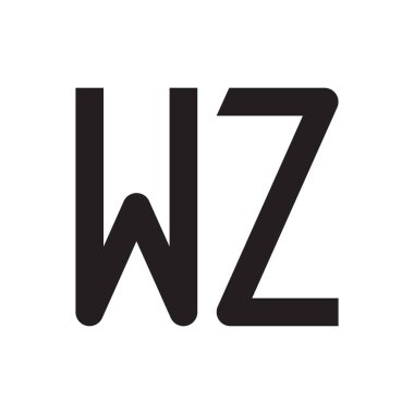wz ilk harf vektör logo simgesi