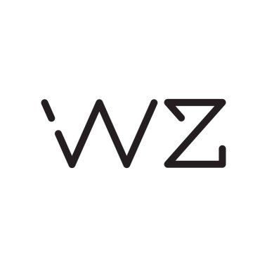 wz ilk harf vektör logo simgesi