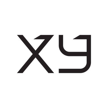 xy ilk harf vektör logo simgesi
