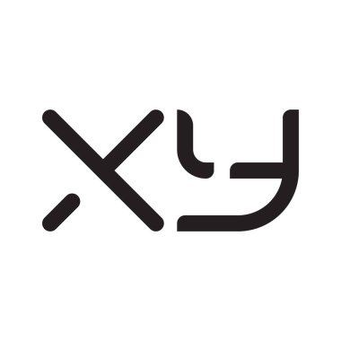 xy ilk harf vektör logo simgesi