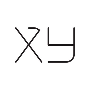 xy ilk harf vektör logo simgesi