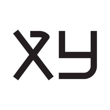 xy ilk harf vektör logo simgesi