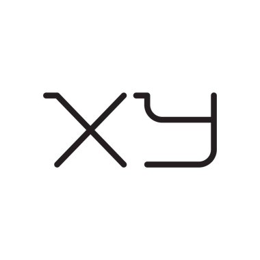xy ilk harf vektör logo simgesi