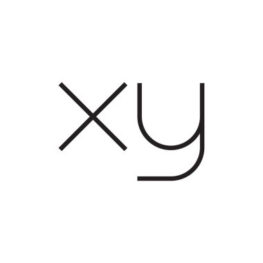 xy ilk harf vektör logo simgesi