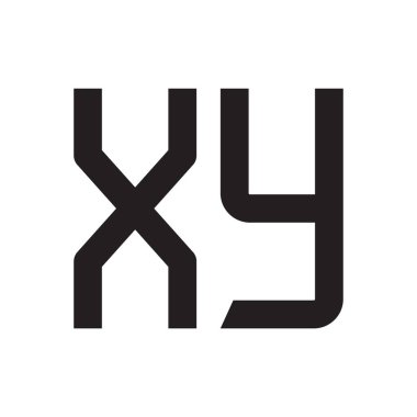 xy ilk harf vektör logo simgesi