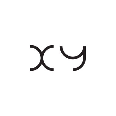 xy ilk harf vektör logo simgesi