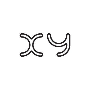 xy ilk harf vektör logo simgesi