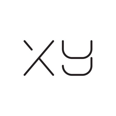 xy ilk harf vektör logo simgesi