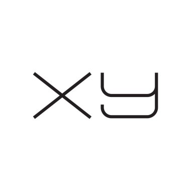 xy ilk harf vektör logo simgesi