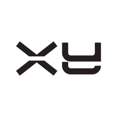 xy ilk harf vektör logo simgesi