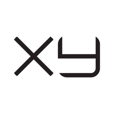 xy ilk harf vektör logo simgesi