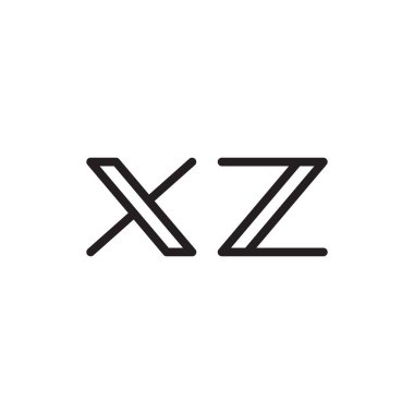 xz ilk harf vektör logo simgesi
