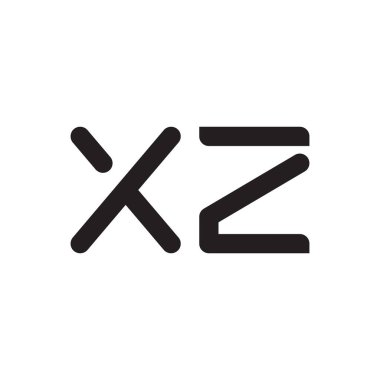 xz ilk harf vektör logo simgesi