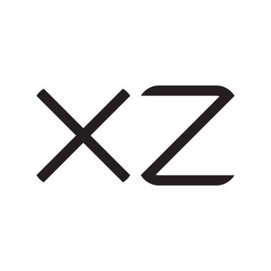 xz ilk harf vektör logo simgesi