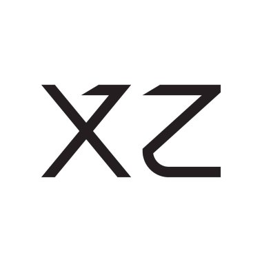 xz ilk harf vektör logo simgesi