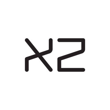 xz ilk harf vektör logo simgesi