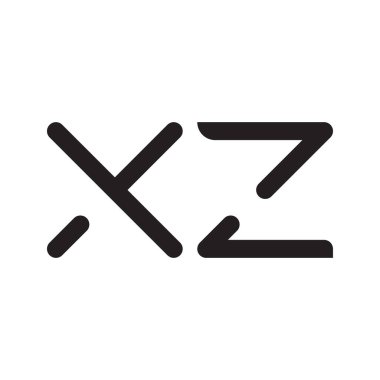 xz ilk harf vektör logo simgesi