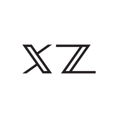 xz ilk harf vektör logo simgesi