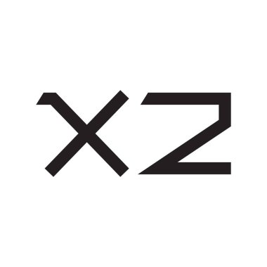 xz ilk harf vektör logo simgesi