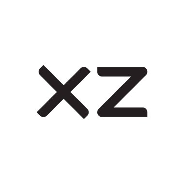xz ilk harf vektör logo simgesi