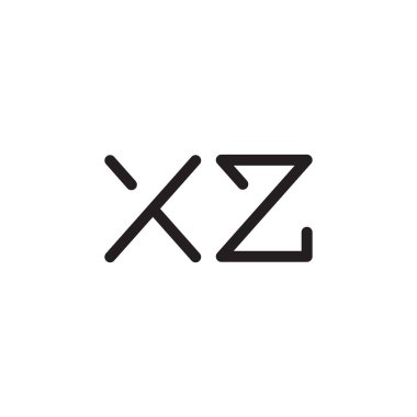xz ilk harf vektör logo simgesi