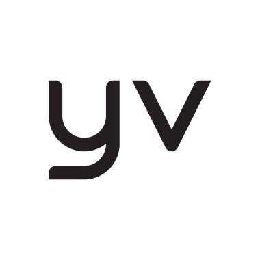yv ilk harf vektör logo simgesi
