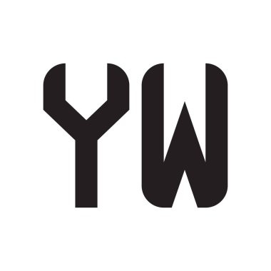 yw ilk harf vektör logo simgesi